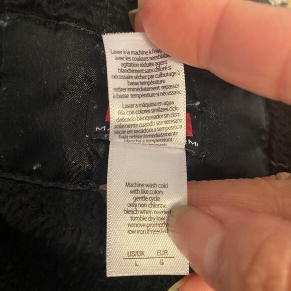 Women Sleep Robe Large Soft Fleece Nightgown Black Animal Print Zip Front Cozy - Picture 6 of 9